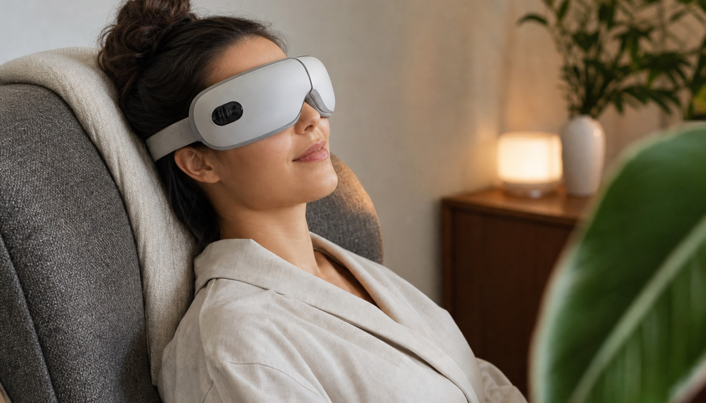 Masseur oculaire : analgésique et relaxant